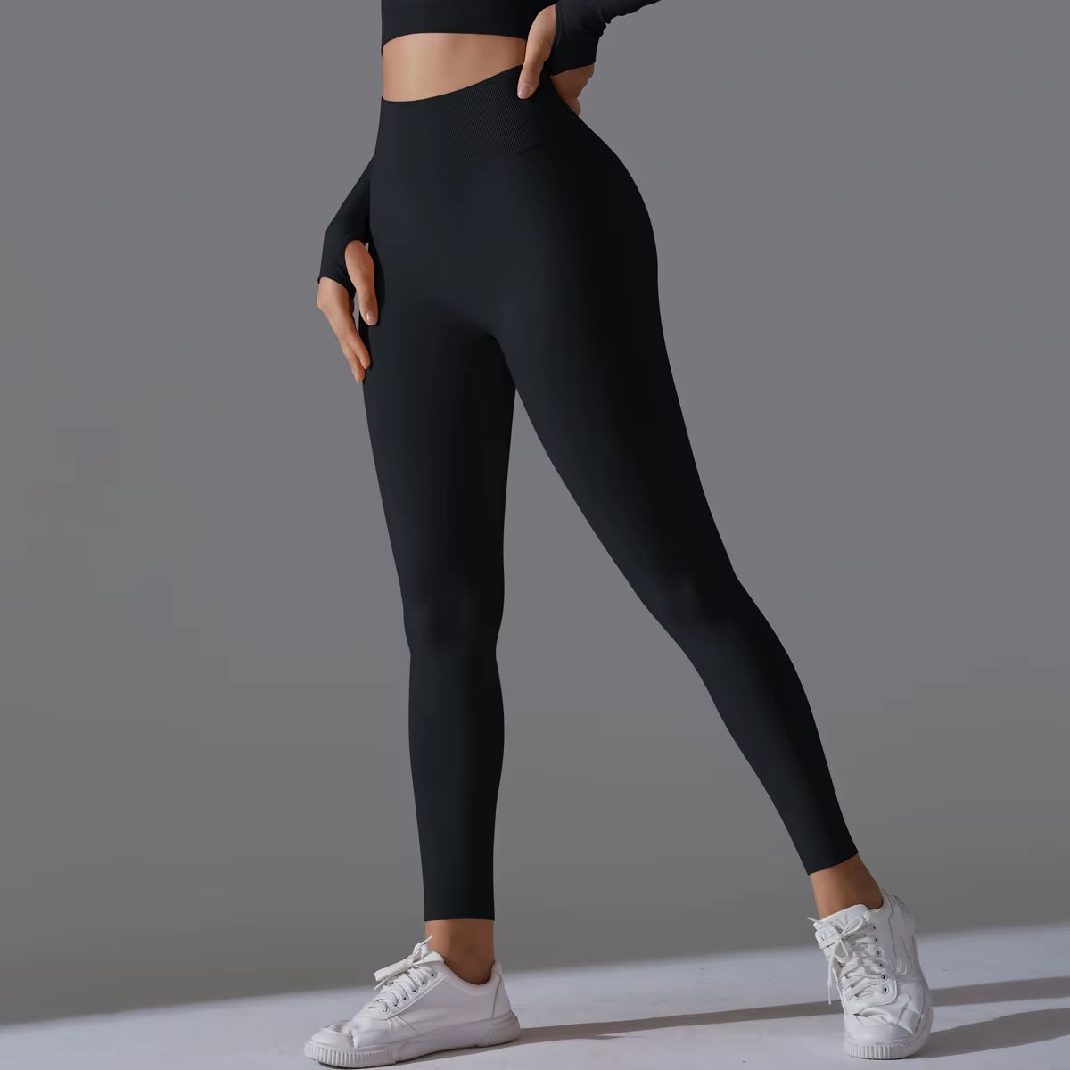 Sculpt & Lift High Waist Tummy Control Leggings- Black