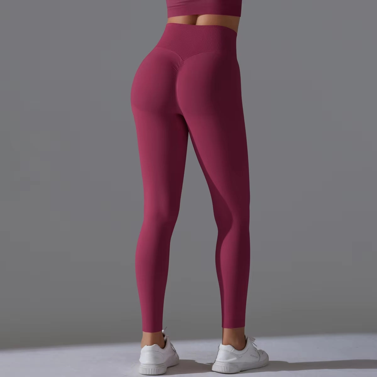 Sculpt & Lift High Waist Tummy Control Leggings - Burgundy