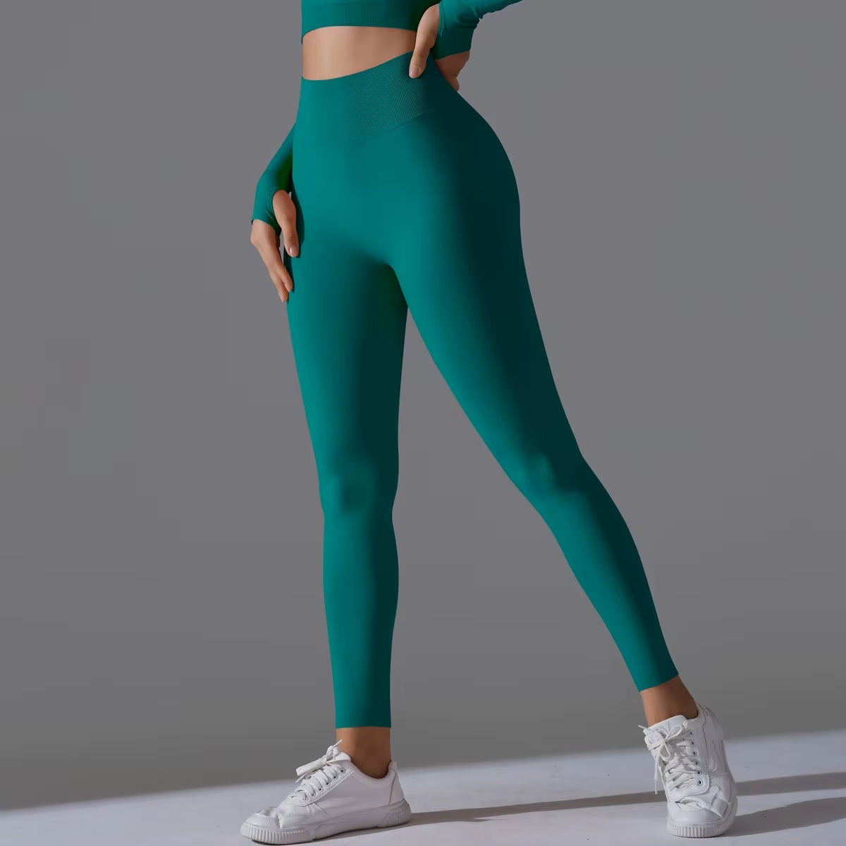 Sculpt & Lift High Waist Tummy Control Leggings - Dark Green