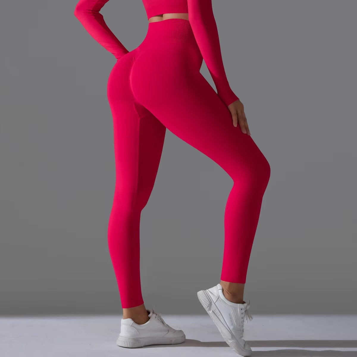 Sculpt & Lift High Waist Tummy Control Leggings - Red