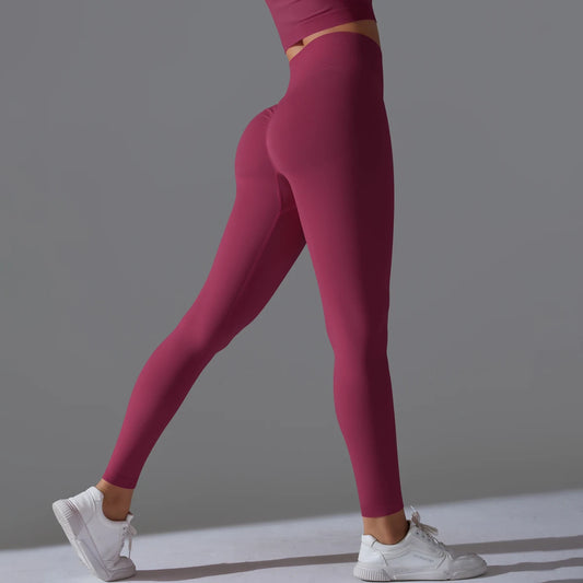 Sculpt & Lift High Waist Tummy Control Leggings - Burgundy