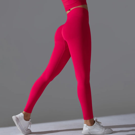 Sculpt & Lift High Waist Tummy Control Leggings - Red