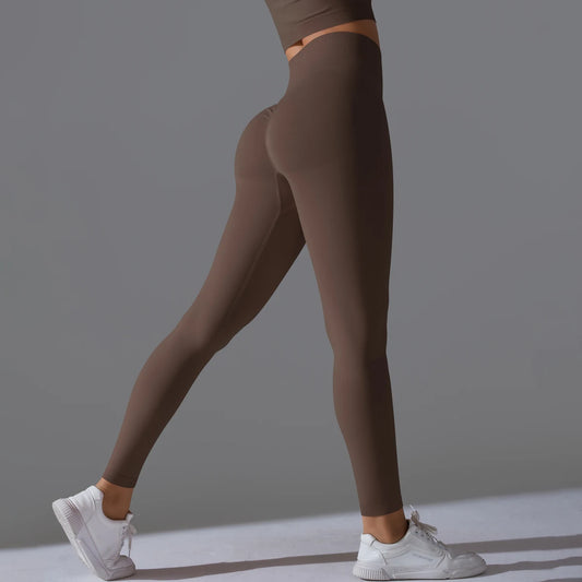 Sculpt & Lift High Waist Tummy Control Leggings - Brown