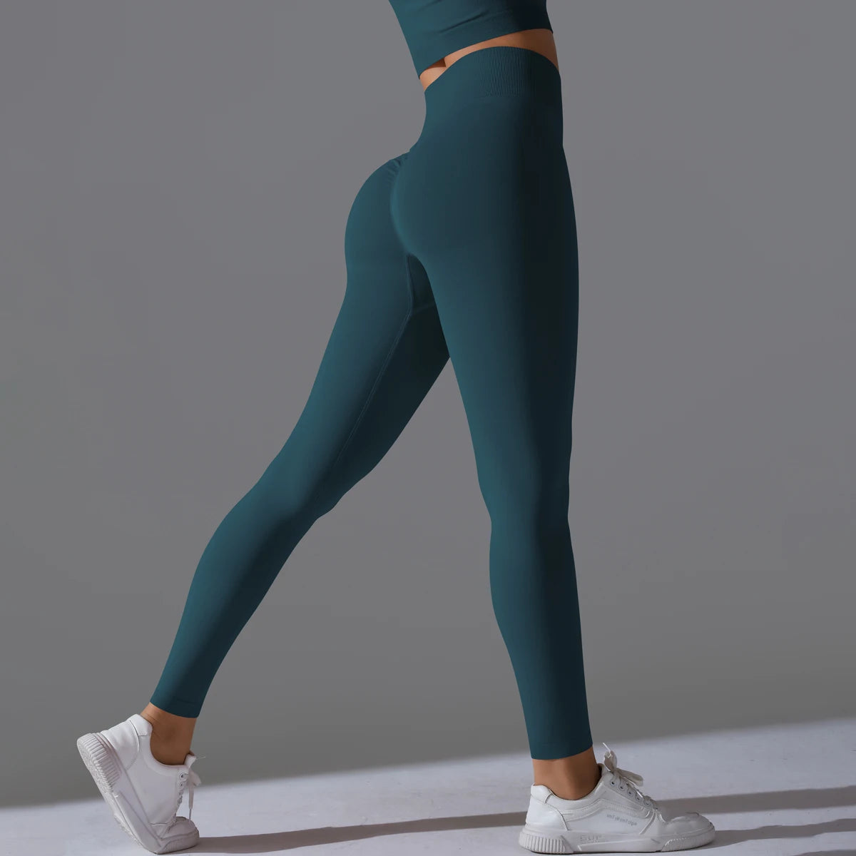 Sculpt & Lift High Waist Tummy Control Leggings - Blue Green